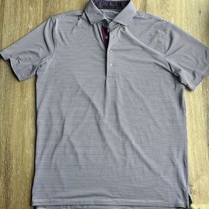 Greyson Striped Golf Polo shirt size Medium
